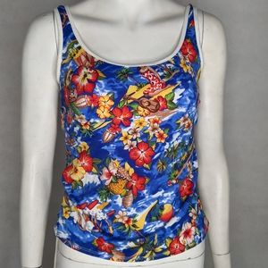 Hawaiian Surfer Tropical Tankini Floral Beach